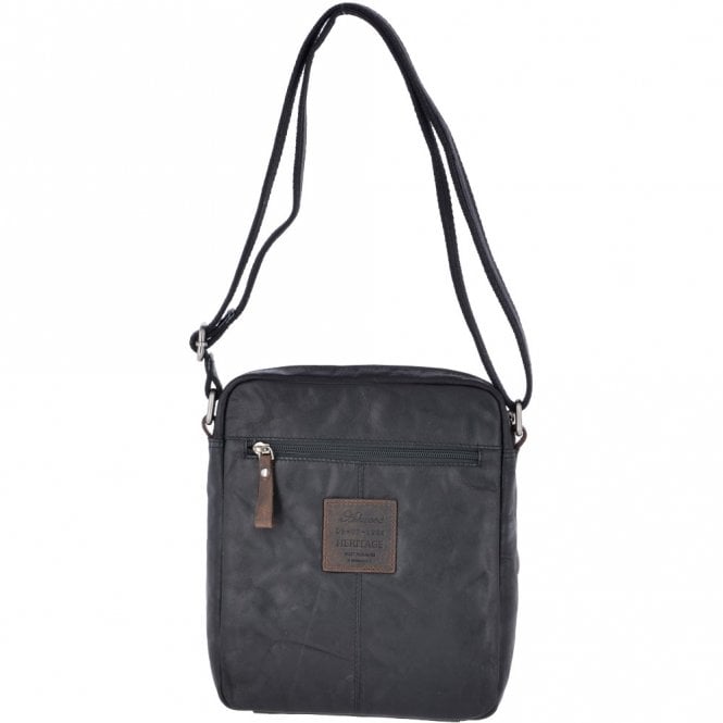 Ashwood Leather Leather Vintage Medium Flight Shoulder Bag Black/mud : F-82