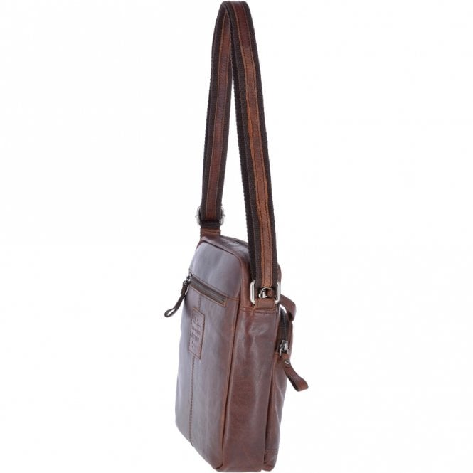Ashwood Leather Leather Vintage Medium Flight Shoulder Bag Brandy : F-82