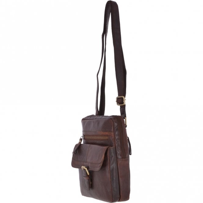 Ashwood Leather Leather Vintage Medium Flight Shoulder Bag Brandy : G-33