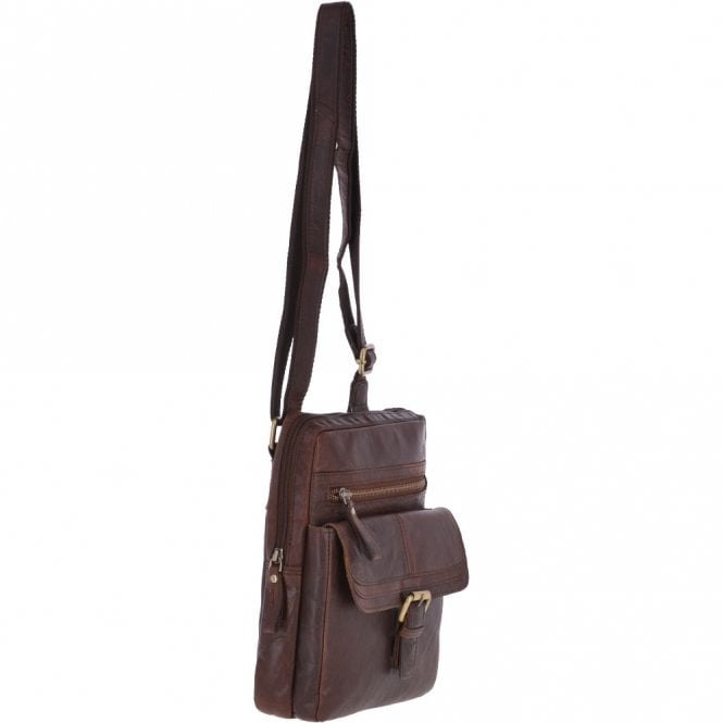 Ashwood Leather Leather Vintage Medium Flight Shoulder Bag Brandy : G-33