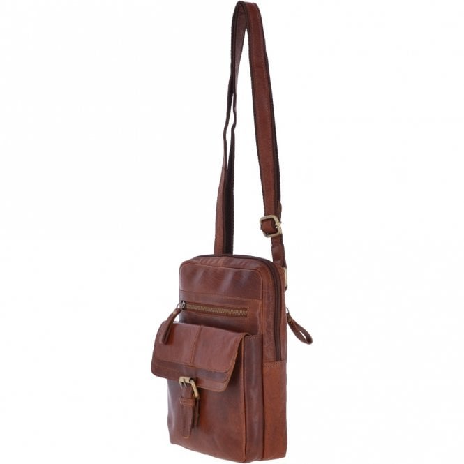 Ashwood Leather Leather Vintage Medium Flight Shoulder Bag Tan : G-33