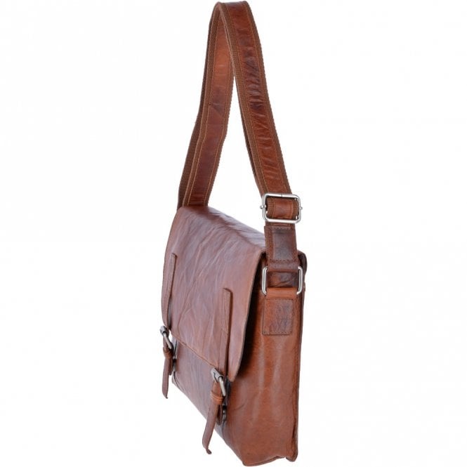 Ashwood Leather Leather Vintage Messenger Bag Tan : F-85