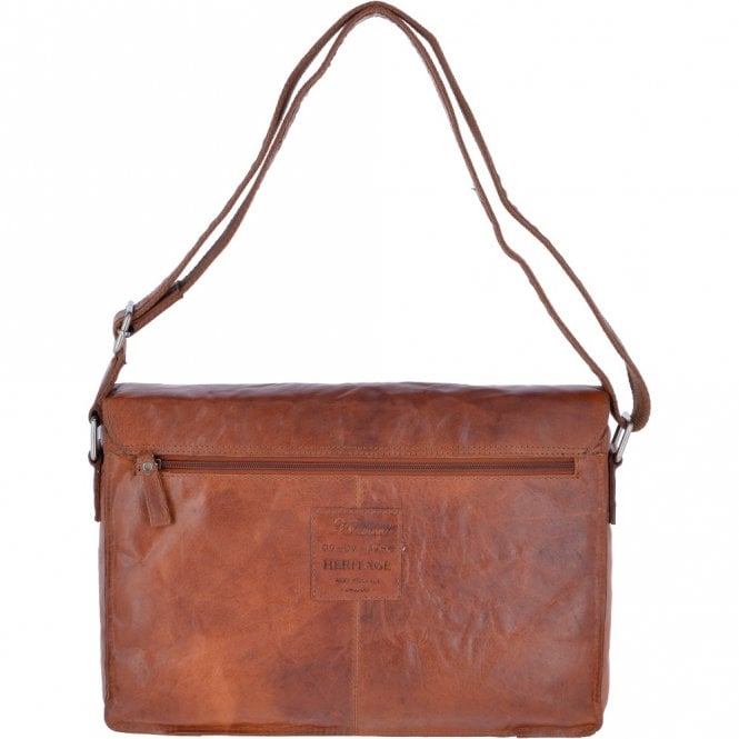 Ashwood Leather Leather Vintage Messenger Bag Tan : F-85