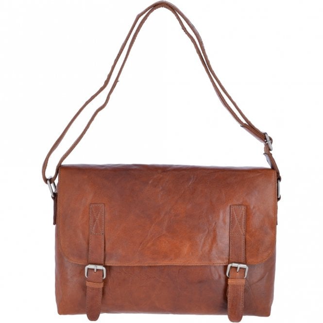 ashwood leather Leather Vintage Messenger Bag Tan : F-85