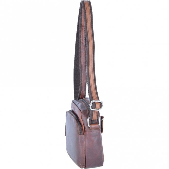 Ashwood Leather Leather Vintage Small Flight Shoulder Bag Brandy : F-81