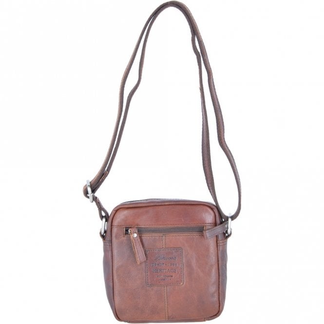 Ashwood Leather Leather Vintage Small Flight Shoulder Bag Brandy : F-81