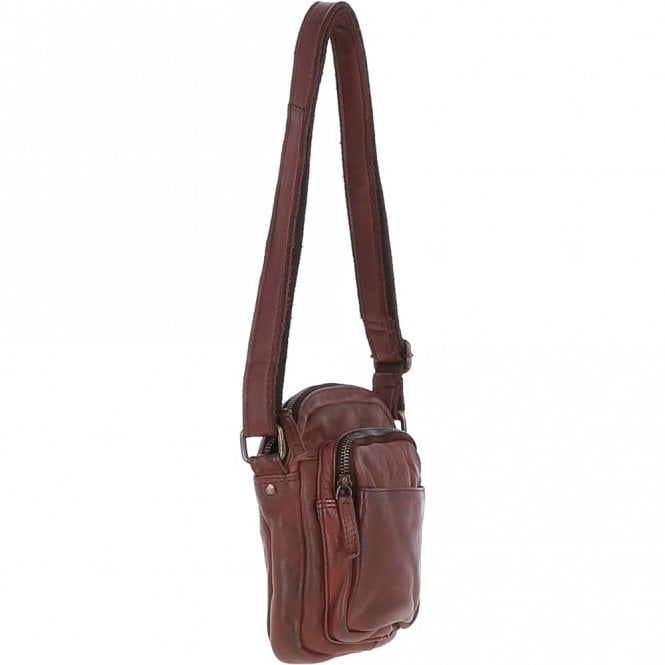 Ashwood Leather Leather Vintage Small Flight Shoulder Bag Brandy : FIN