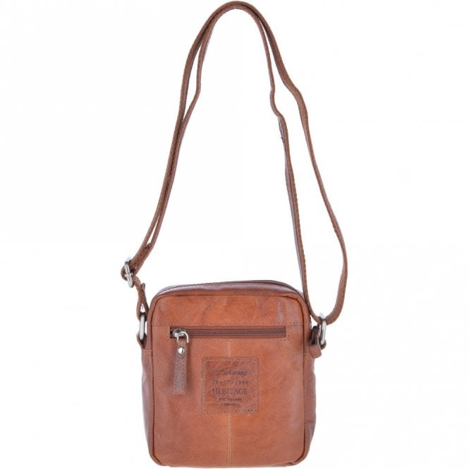 Ashwood Leather Leather Vintage Small Flight Shoulder Bag Tan : F-81
