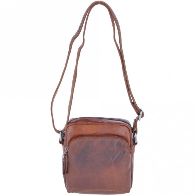 ashwood leather Leather Vintage Small Flight Shoulder Bag Tan : F-81