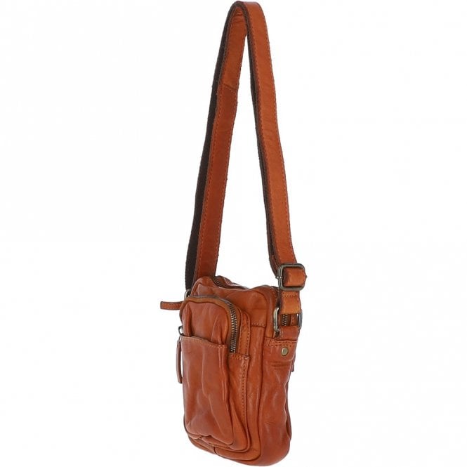 Ashwood Leather Leather Vintage Small Flight Shoulder Bag Tan : FIN
