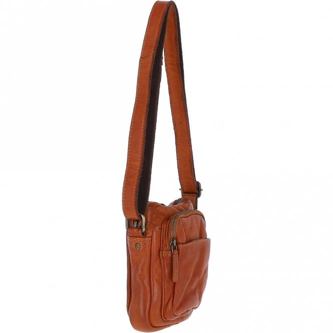 Ashwood Leather Leather Vintage Small Flight Shoulder Bag Tan : FIN