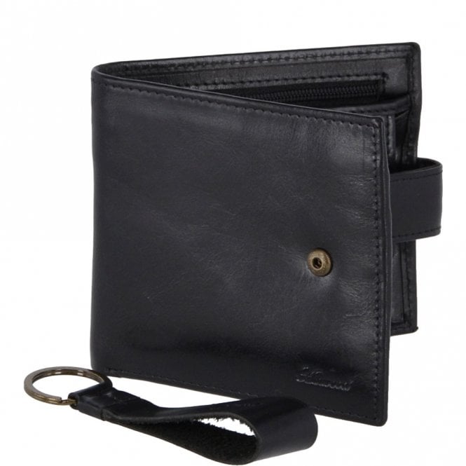 ashwood leather Leather Wallet and Keyring Gift Set Black : GS-1287 ashwood leather Leather Wallet and Keyring Gift Set Black : GS-1287