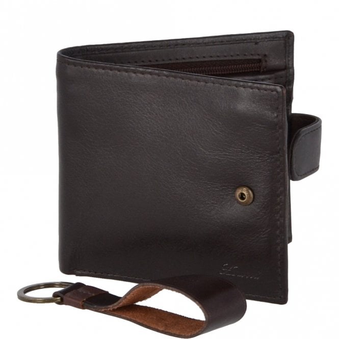 ashwood leather Leather Wallet and Keyring Gift Set Brown : GS-1287