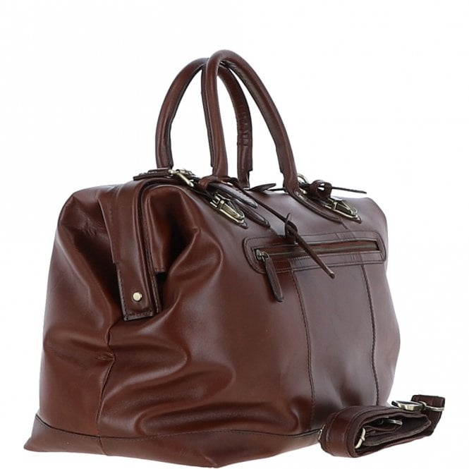 Ashwood Leather Leather Weekend Holdall Brandy : DR BAG