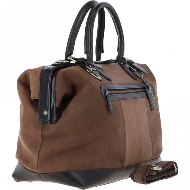 Ashwood Leather Leather Weekend Holdall Brown : DR BAG