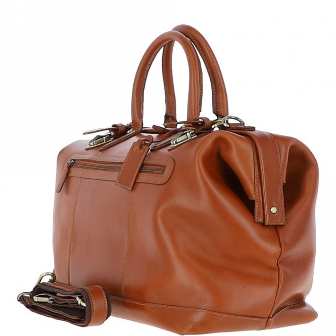 Ashwood Leather Leather Weekend Holdall Chestnut : DR BAG
