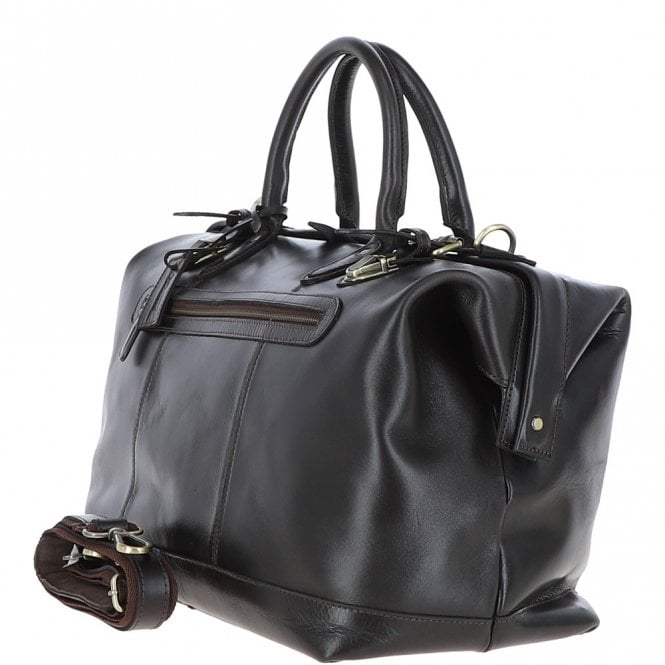 Ashwood Leather Leather Weekend Holdall Dk Brown : DR BAG