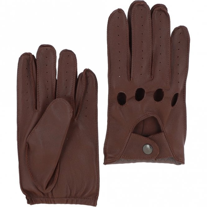 ashwood leather Lightweight Natural Skin Lined Leather Driving Gloves Tan - 750