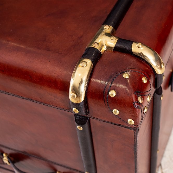 Ashwood Leather Luxury Handcrafted Leather Writing Desk Cognac: SE-1100