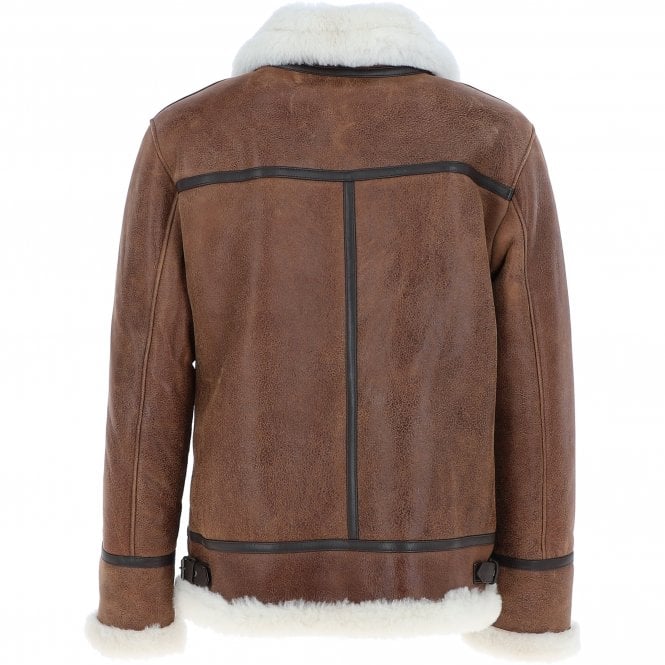 Ashwood Leather Luxury Shearling Pilot Jacket Antique : Ke-271