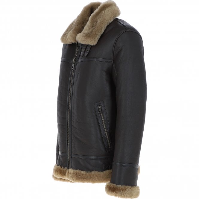 Ashwood Leather Luxury Shearling Pilot Jacket Ginger : Ke-271