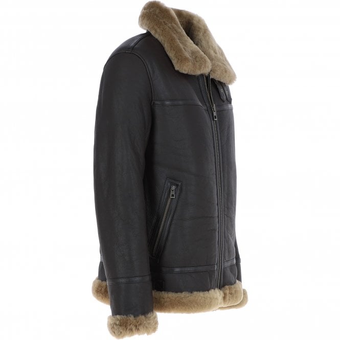 Ashwood Leather Luxury Shearling Pilot Jacket Ginger : Ke-271