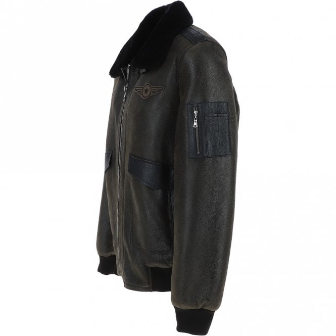 Ashwood Leather Luxury Sheepskin Pilot Jacket Antique: NC Air Force