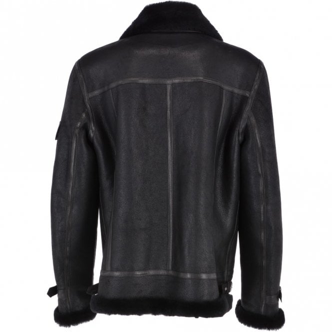 Ashwood Leather Luxury Sheepskin Pilot Jacket Black: Bonhart