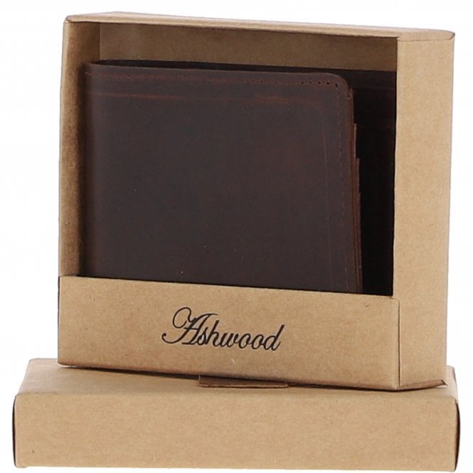 ashwood leather Luxury Slim 3 Card Leather Wallet Brandy : 5991