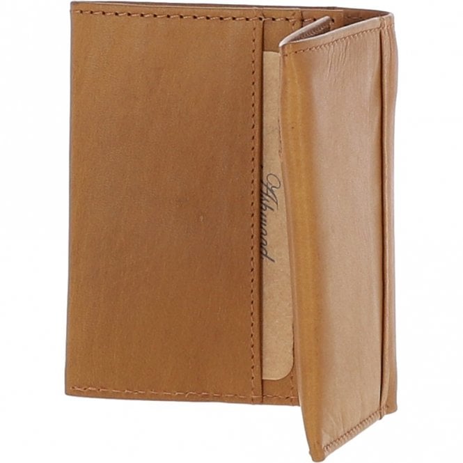 Ashwood Leather Luxury Slim 3 Card Waxy Leather Wallet Cognac: W-83