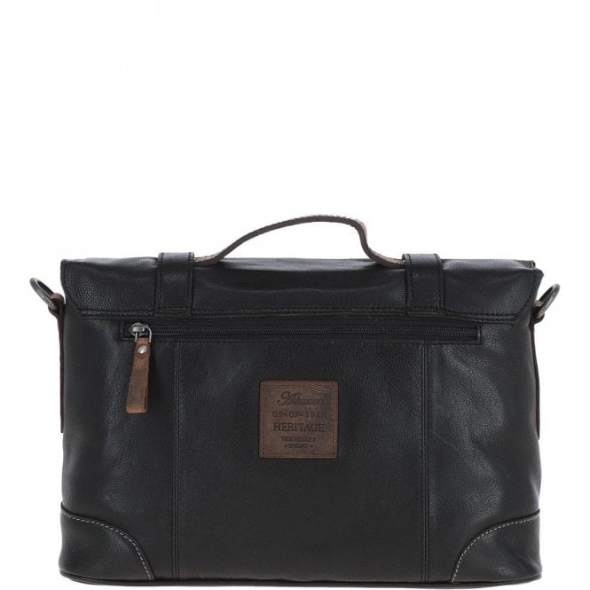 Ashwood Leather Medium Leather Work Briefcase Black/mud : 4554