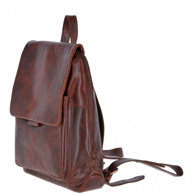 Ashwood Leather Medium Leather Zip Around Vintage Backpack Tan : Fred
