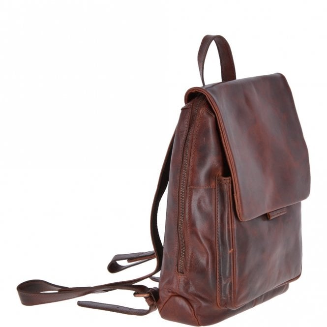 Ashwood Leather Medium Leather Zip Around Vintage Backpack Tan : Fred
