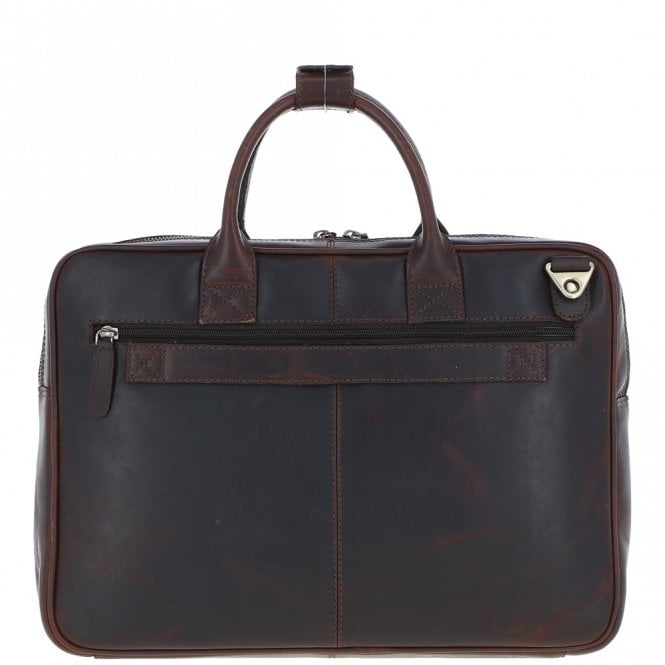 Ashwood Leather Medium Luxury Leather Ipad Work Bag Brown: K-46
