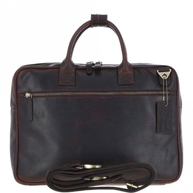 ashwood leather Medium Luxury Leather Ipad Work Bag Brown: K-46