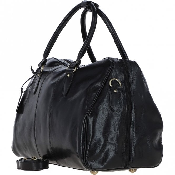 Ashwood Leather Medium Weekend Leather Holdall Black : Harry