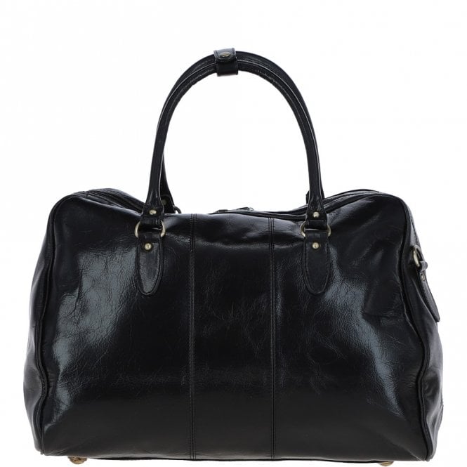 Ashwood Leather Medium Weekend Leather Holdall Black : Harry