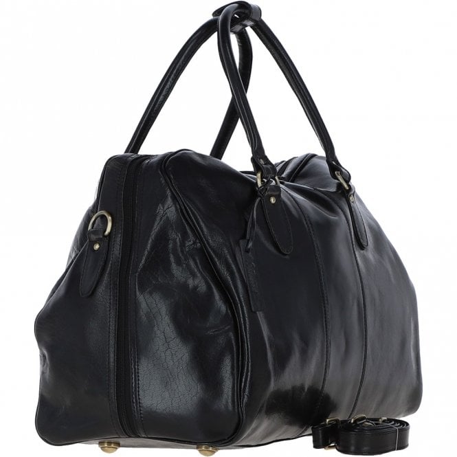 Ashwood Leather Medium Weekend Leather Holdall Black : Harry