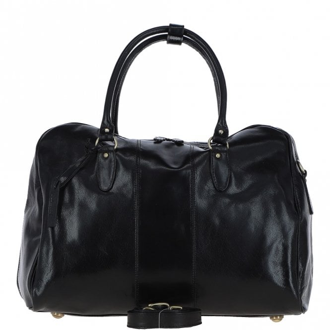 ashwood leather Medium Weekend Leather Holdall Black : Harry