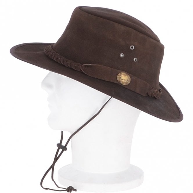Ashwood Leather Men's Australian Hardwearing Bush Hat Brown: Dundee