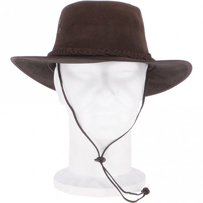 ashwood leather Men's Australian Hardwearing Bush Hat Brown: Dundee