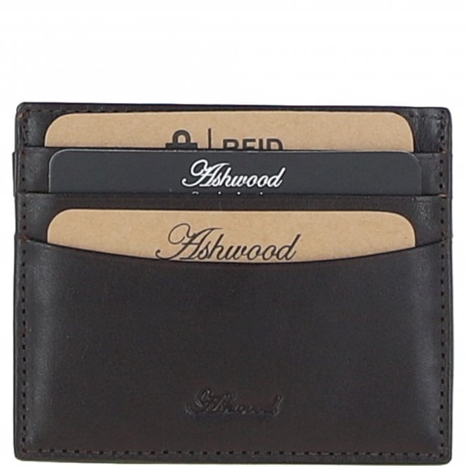 Ashwood Leather Men's Leather Card Holder & Key Ring Gift Set Brown: GS-1234