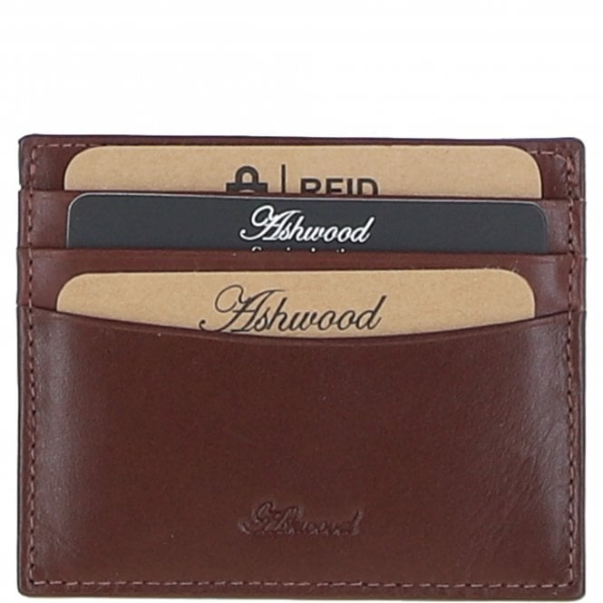 Ashwood Leather Men's Leather Card Holder & Key Ring Gift Set Chestnut: GS-1234