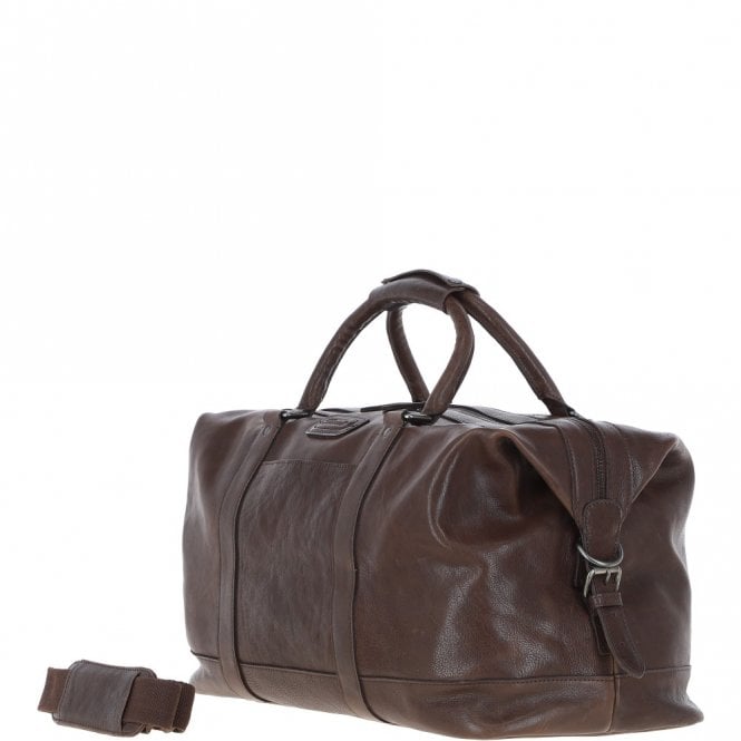 Ashwood Leather Men's Luxury Leather Weekend Holdall Brown: Austin