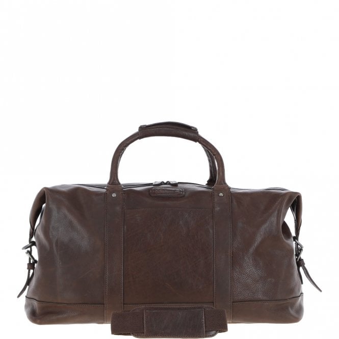 ashwood leather Men's Luxury Leather Weekend Holdall Brown: Austin