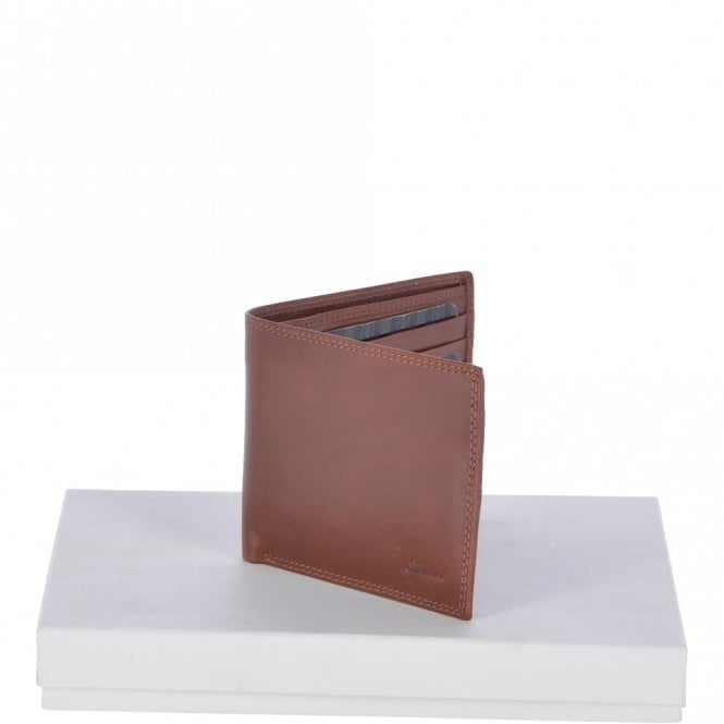 Ashwood Leather Men's Vegetable Tanned Leather Classic 8 Card Billfold Wallet Tan : 1211-VT