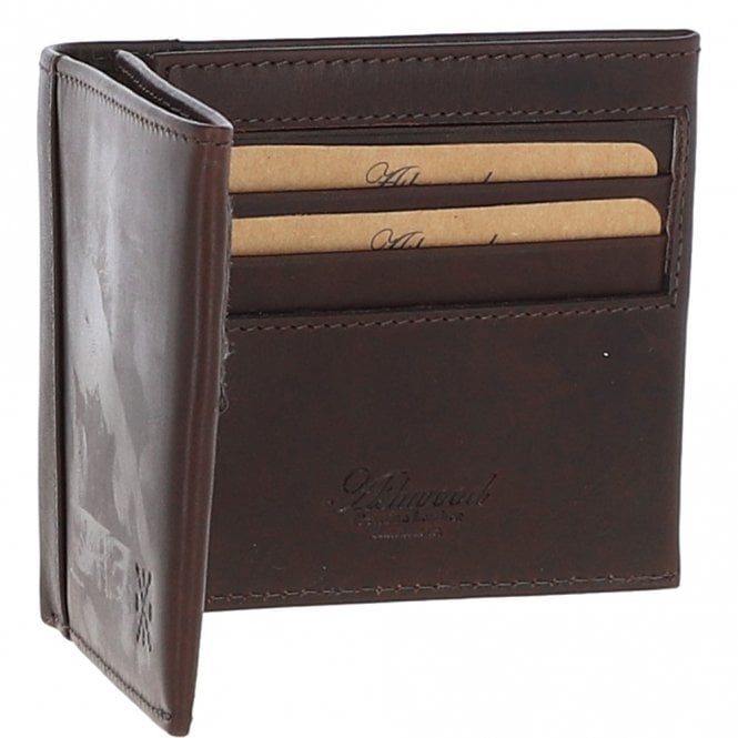 Ashwood Leather Men's Waxy Leather RFID Classic 6 Card Billfold Wallet Brown: W-81