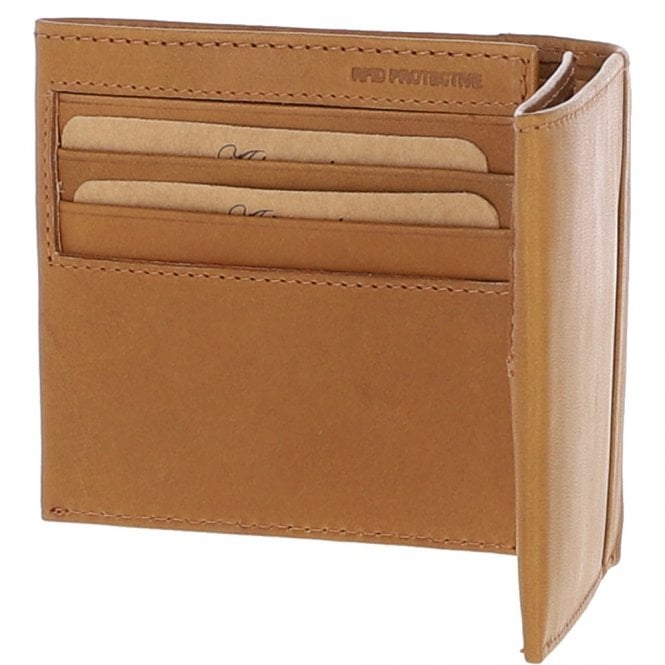 Ashwood Leather Men's Waxy Leather RFID Classic 6 Card Billfold Wallet Cognac: W-81