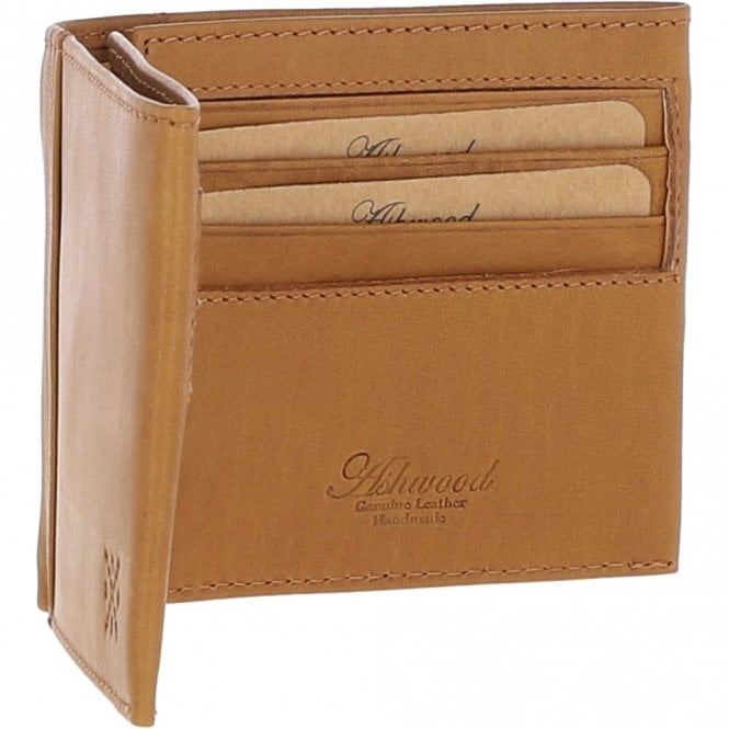 Ashwood Leather Men's Waxy Leather RFID Classic 6 Card Billfold Wallet Cognac: W-81