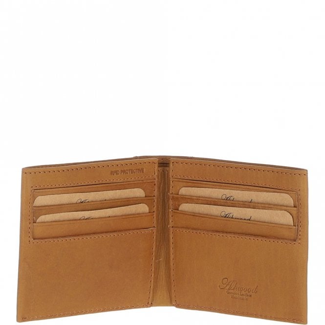 ashwood leather Men's Waxy Leather RFID Classic 6 Card Billfold Wallet Cognac: W-81